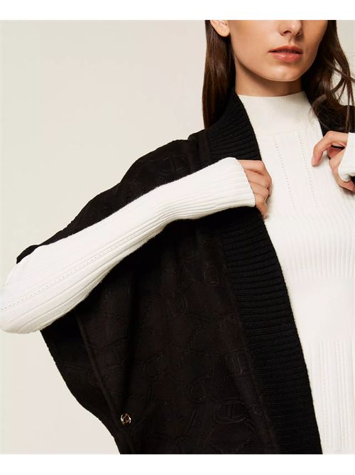 Poncho in panno con Oval T TWINSET | TO5420/00006